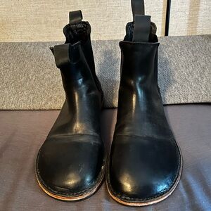 Black Leather Ankle Boots